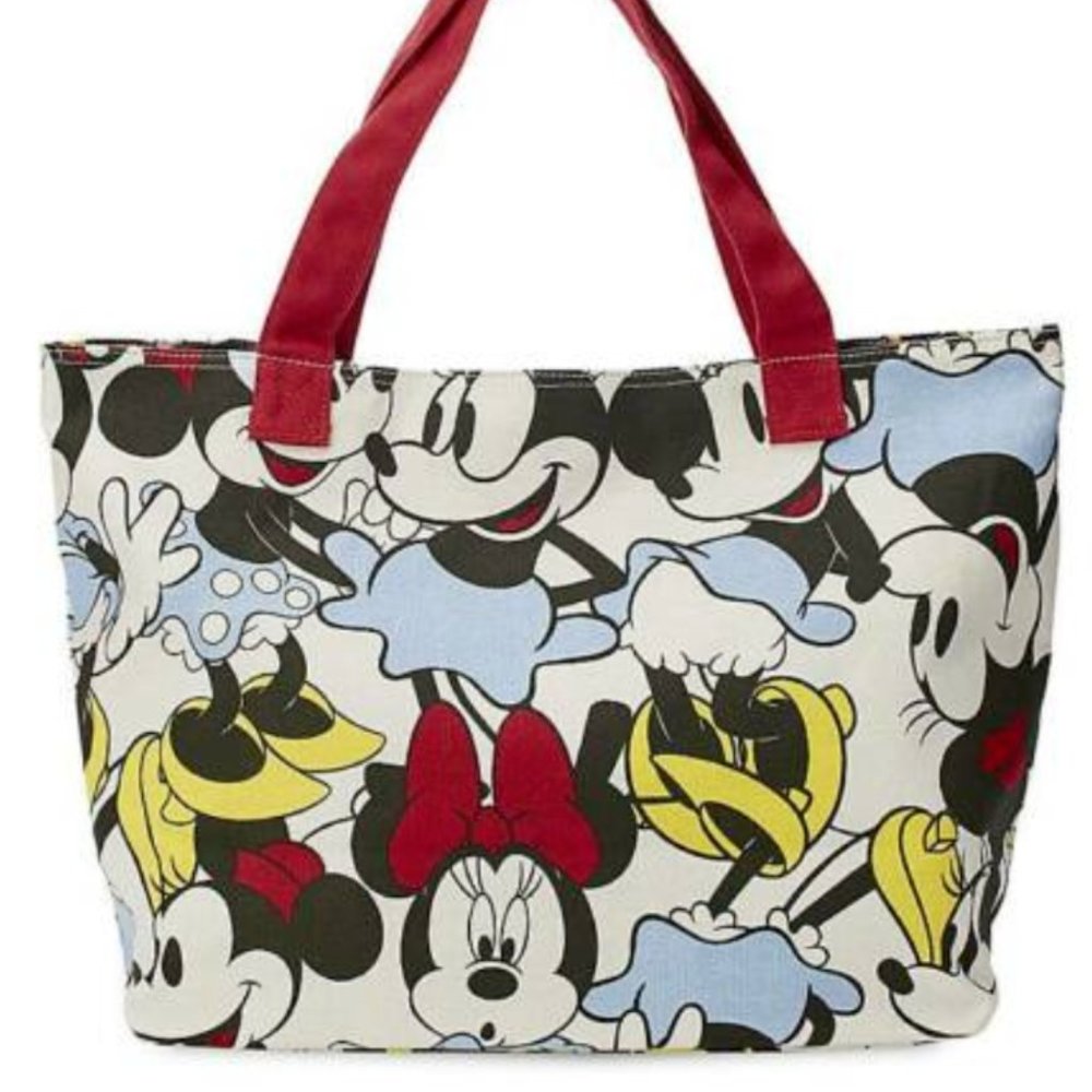 NWT Disney Store Minnie Canvas Tote Bag Shopper
